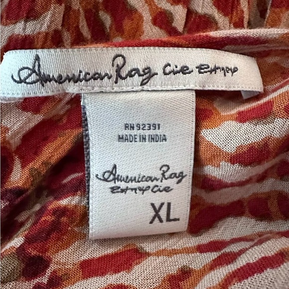 American Rag CIE Romper XL One Piece Pockets Ikat Boho Hippie Spring Summer - Picture 8 of 9